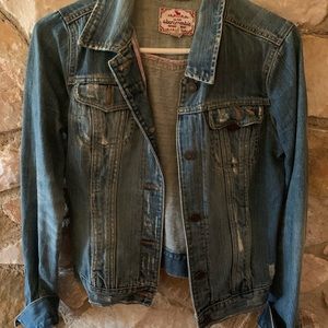 abercrombie kids denim jacket XL